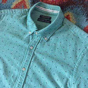 Scotch & Soda Mint Dot Oxford Button-Down Shirt